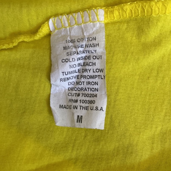 Yellow Neon Snail Racerback Tank top Women’s Size Medium - Picture 4 of 6